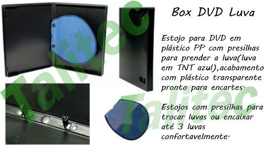 Compras apenas por telefone ou E-mail - Estojo para DVD com luva - 100 peças